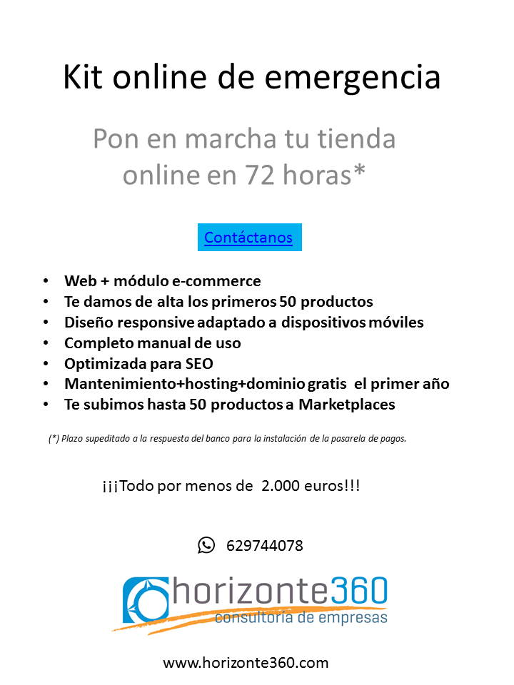 Kit online de emergencia para negocios y comercios